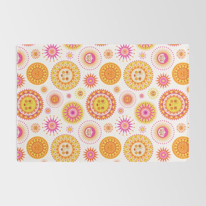Here Comes the Sun - Pink and Yellow Rug Gallery Image 2