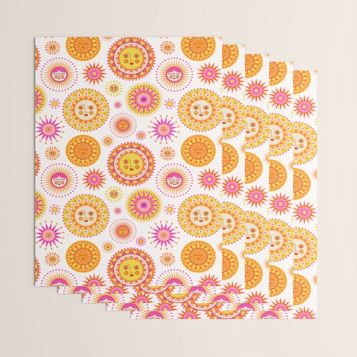 Here Comes the Sun - Pink and Yellow Wrapping Paper Gallery Image 3