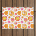 Here Comes the Sun - Pink and Yellow Outdoor Rug Gallery Image 1