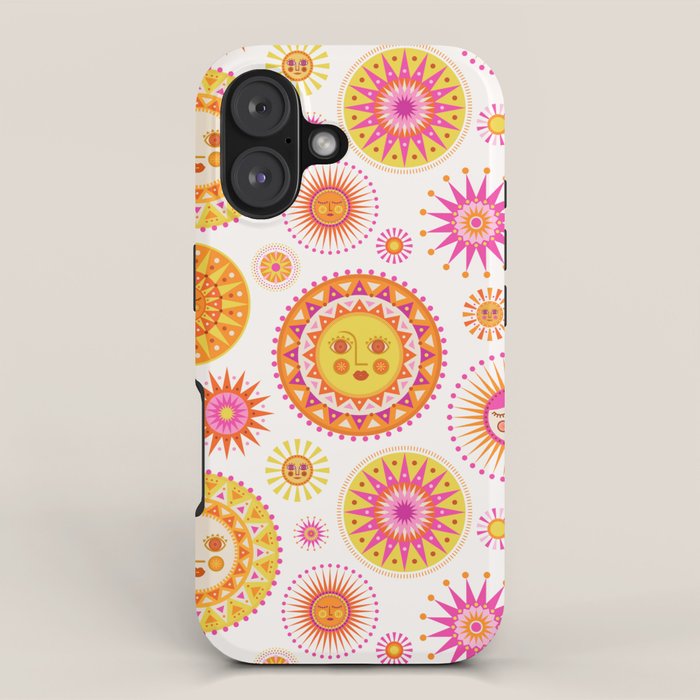 Here Comes the Sun - Pink and Yellow iPhone Case Gallery Image 1