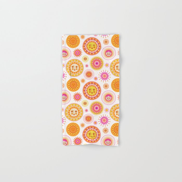 Here Comes the Sun - Pink and Yellow Bath Towel Gallery Image 1