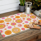 Here Comes the Sun - Pink and Yellow Outdoor Rug Gallery Image 2