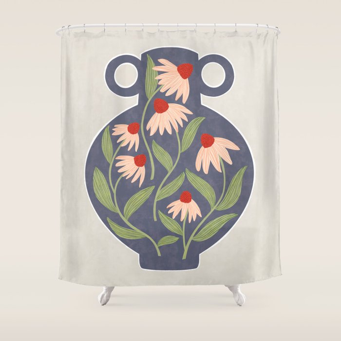 Vase of daisies Shower Curtain Gallery Image 1