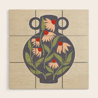 Vase of daisies Wood Wall Art Gallery Image 1