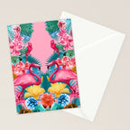 Flamingo and Tropical garden Stationery Card Gallery Image 2