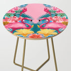 Flamingo and Tropical garden Side Table Gallery Image 2