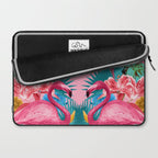 Flamingo and Tropical garden Laptop Sleeve Gallery Image 2