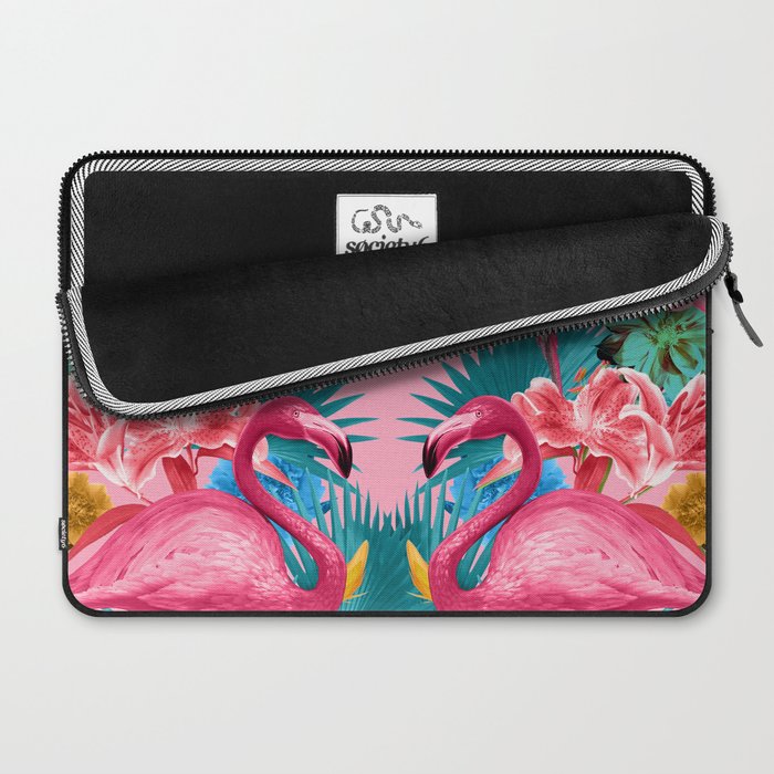 Flamingo and Tropical garden Laptop Sleeve Gallery Image 2