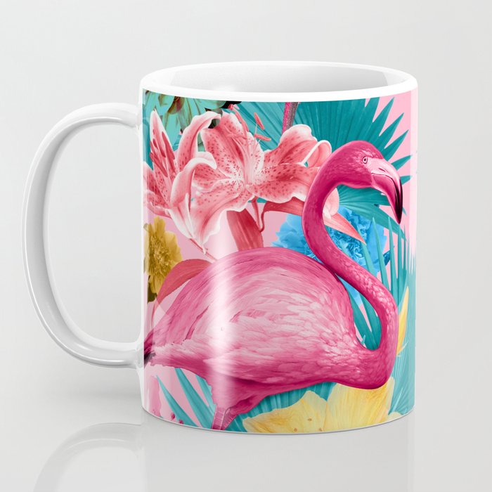 Flamingo and Tropical garden Coffee Mug Gallery Image 3