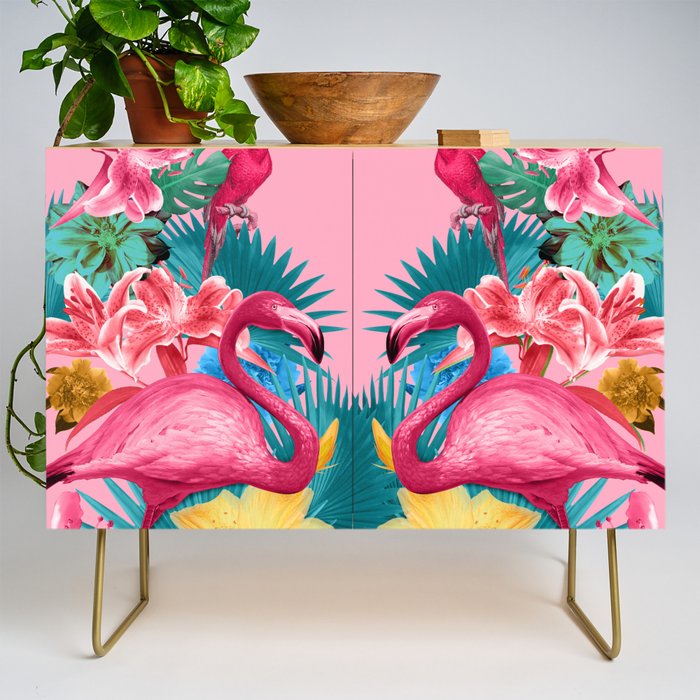 Flamingo and Tropical garden Credenza Gallery Image 1