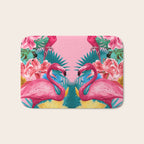 Flamingo and Tropical garden Bath Mat Gallery Image 1