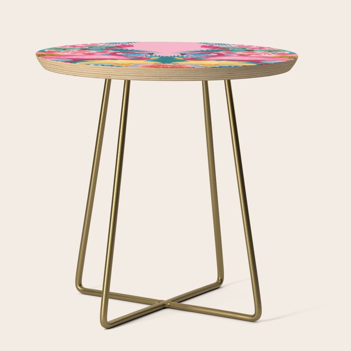 Flamingo and Tropical garden Side Table Gallery Image 1