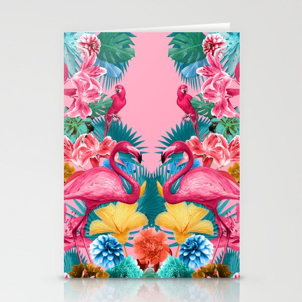 Flamingo and Tropical garden Stationery Card Gallery Image 2