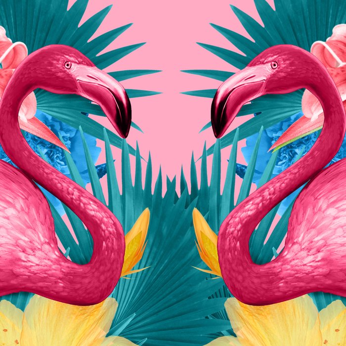 Flamingo and Tropical garden Coffee Mug Gallery Image 2