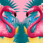 Flamingo and Tropical garden Coffee Mug Gallery Image 2