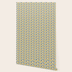 Retro Geometric Triangles in Gold and Blue Wallpaper Gallery Image 2