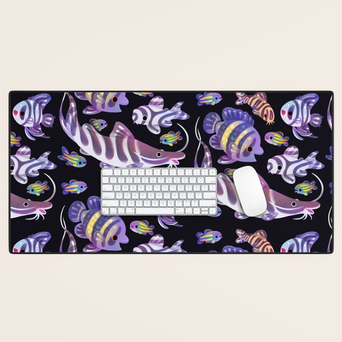 Zebras in freshwater Desk Mat Gallery Image 1