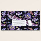 Zebras in freshwater Desk Mat Gallery Image 1