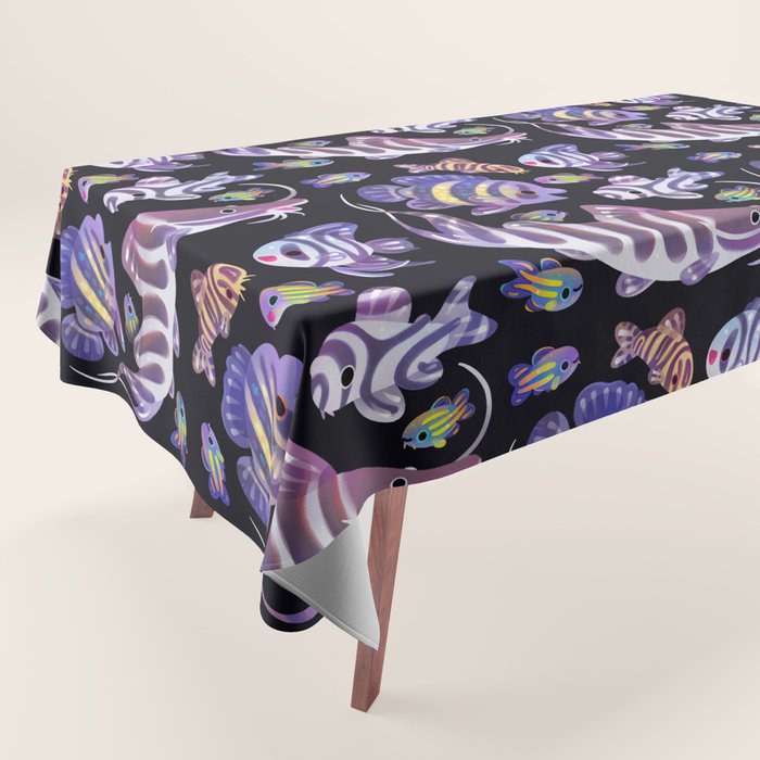 Zebras in freshwater Tablecloth Gallery Image 1