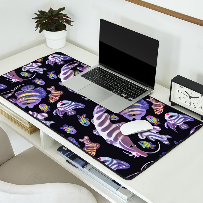 Zebras in freshwater Desk Mat Gallery Image 2