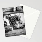 First I Drink the Coffee, Then I do the Stuff - hangover black and white photograph / photography Stationery Card Gallery Image 2