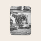 First I Drink the Coffee, Then I do the Stuff - hangover black and white photograph / photography Bath Mat Gallery Image 1