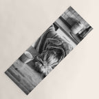 First I Drink the Coffee, Then I do the Stuff - hangover black and white photograph / photography Yoga Mat Gallery Image 1