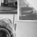 First I Drink the Coffee, Then I do the Stuff - hangover black and white photograph / photography Wall Tapestry Gallery Image 3