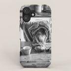 First I Drink the Coffee, Then I do the Stuff - hangover black and white photograph / photography iPhone Case Gallery Image 1