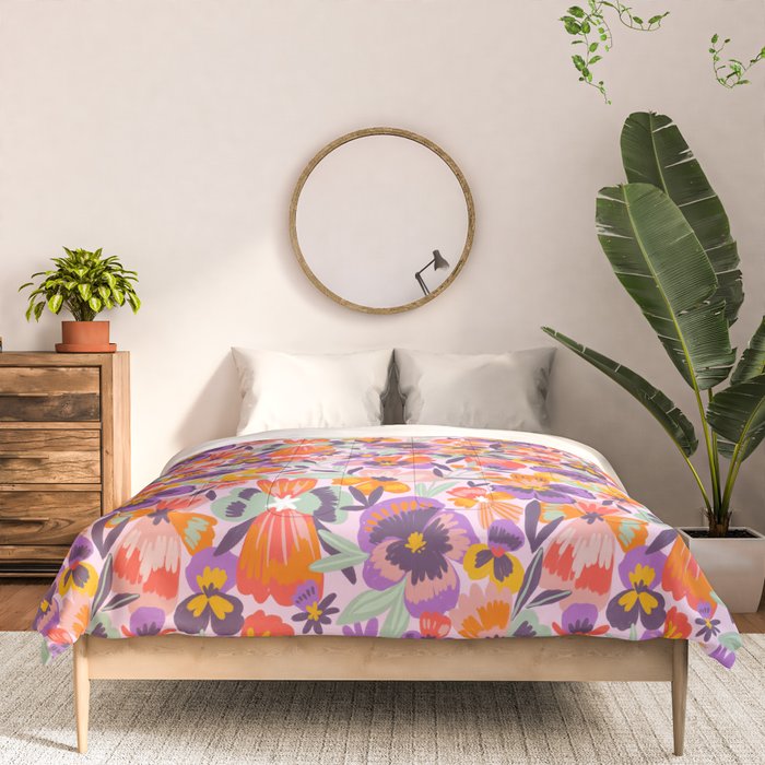Pansies Comforter Gallery Image 3