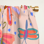 Happy and Colorful Butterflies Illustration Window Curtain Gallery Image 2