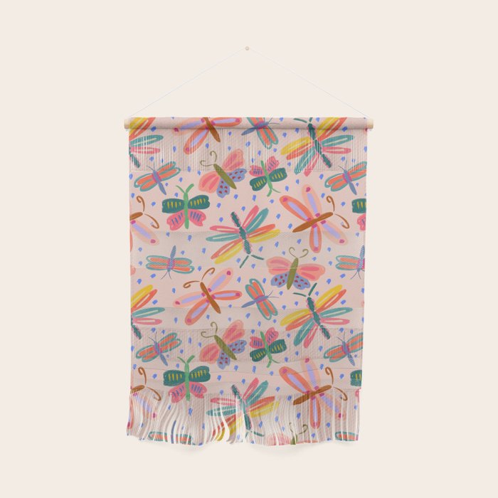 Happy and Colorful Butterflies Illustration Wall Hanging Gallery Image 1