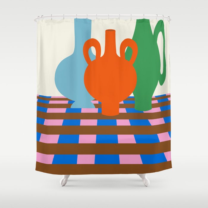 Colorful vases Shower Curtain Gallery Image 1
