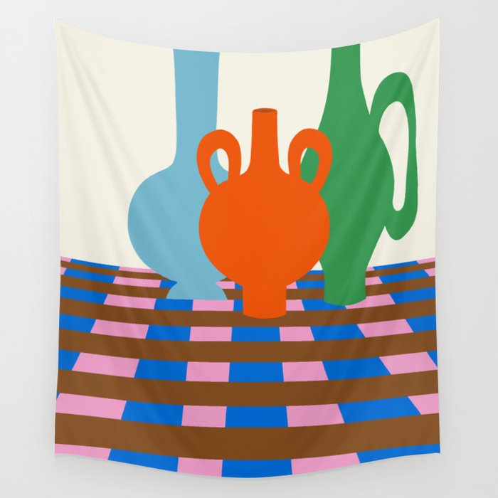 Colorful vases Wall Tapestry Gallery Image 4
