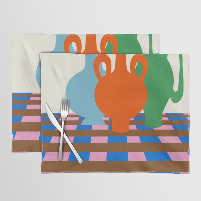 Colorful vases Placemat Gallery Image 1