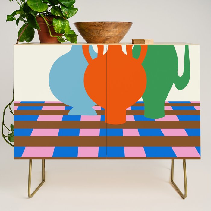 Colorful vases Credenza Gallery Image 1