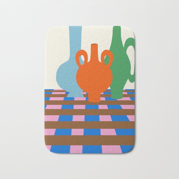 Colorful vases Bath Mat Gallery Image 1