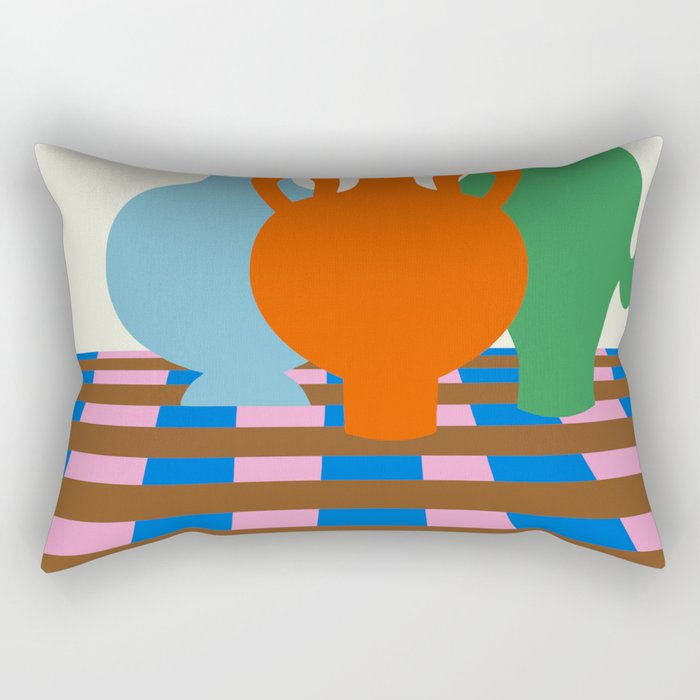 Colorful vases Rectangular Pillow Gallery Image 2