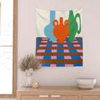 Colorful vases Wall Tapestry Gallery Image 2