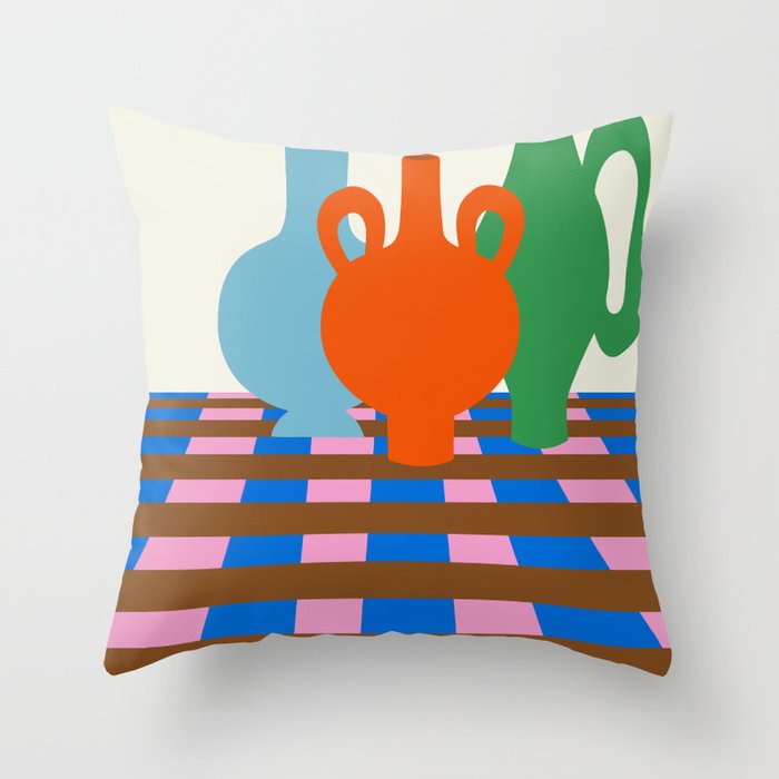 Colorful vases Throw Pillow Gallery Image 6