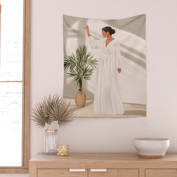 Opened Window Wall Tapestry Gallery Image 2