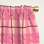 Rustic Pink Tartan Plaid Window Curtain Gallery Image 2