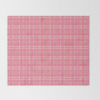 Rustic Pink Tartan Plaid Throw Blanket Gallery Image 2