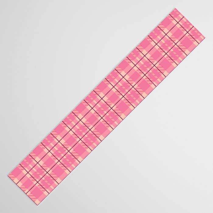 Rustic Pink Tartan Plaid Table Runner Gallery Image 3