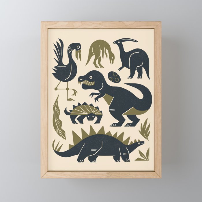 Jurassic Friends Mini Art Print Gallery Image 1