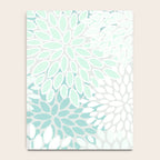 Floral Blooms, Soft Teal and Mint Notebook Gallery Image 4