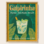 Cairpirinha Vintage Cocktail Design Serving Tray Gallery Image 1
