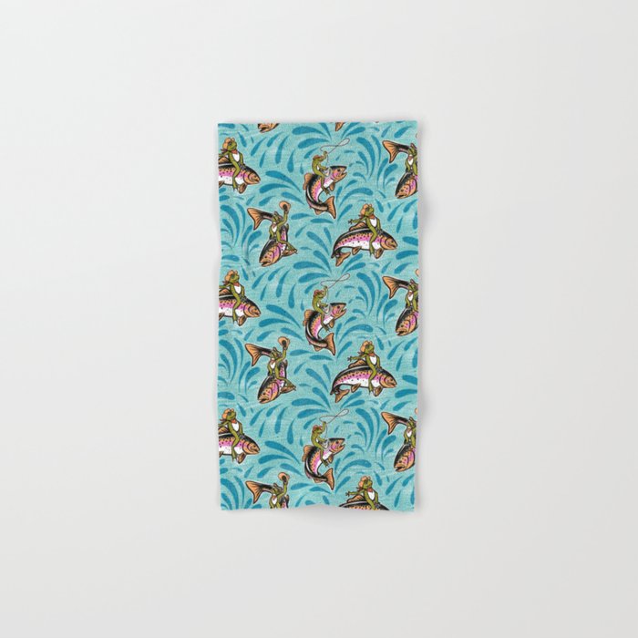 Rodeo Frogs - Aqua Bath Towel Gallery Image 1