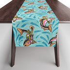 Rodeo Frogs - Aqua Table Runner Gallery Image 1