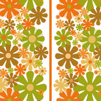 Retro Floral Stripe 60s 70s Aesthetic Pattern in Avocado Orange Brown Coffee Mug Gallery Image 2